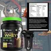 3 - Fitspire Advanced Isolate 100% Gold Whey,  4.4 lb  Coffee with Shaker 