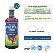 2 - Magicleaf Organic Apple Cider Vinegar,  750 ml  Natural Stevia, Lemon, Ginger & Garlic 