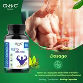 3 - GHC Testo Xplode Natural Testosterone Booster Supplement,  60 capsules  Unflavoured 