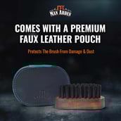 6 - Man Arden Beard Brush with Leather Pouch,  1 Piece(s)/Pack  for All Types of Beard 
