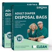 1 - Sirona Diaper Disposal Bags,  10 Piece(s)/Pack  for Men and Women (Adult) Pack of 2 