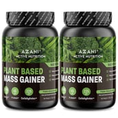 1 - Azani Active Nutrition Plant Based Mass Gainer,  2.2 lb  Triple Chocolate (Pack of 2) 