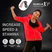 6 - MuscleXP Skipping Rope,  Red & Black  Free Size 