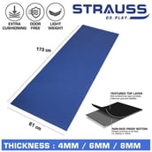3 - Strauss Yoga Mat,  Blue  6 mm 