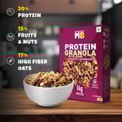 3 - MuscleBlaze Protein Granola, Almonds & Cranberries 350 g