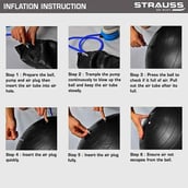 6 - Strauss Round Shape Anti Burst Gym Exercise Ball with Pump,  Blue  65 cm 