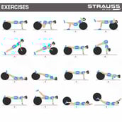 7 - Strauss Round Shape Anti Burst Gym Exercise Ball with Pump,  Purple  75 cm 