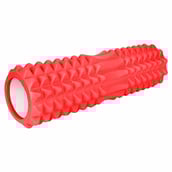 1 - Strauss Grid Yoga Massage Foam Roller,  Red  33cm 