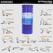 5 - Strauss Grid Yoga Massage Foam Roller,  Purple  33cm 