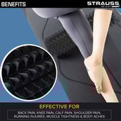 4 - Strauss Grid Yoga Massage Foam Roller,  Black  33cm 