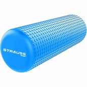 1 - Strauss Standard Yoga Massage Eva Foam Roller, Blue 30cm
