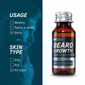 7 - Ustraa Beard Growth Supplement,  60 ml  with Biotin 