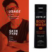 7 - Ustraa Body Wash,  250 ml  Activated Charcoal (Pack of 2) 