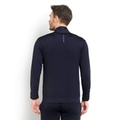 3 - John Ally Color block Jacket with Two Side Zipper Pocket,  Navy Blue  XL 