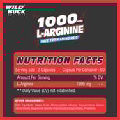 4 - Wild Buck L-Arginine 1000mg,  60 capsules 