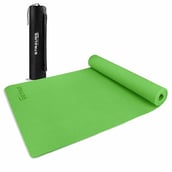 1 - Strauss Anti Skid EVA Yoga Mat with Carry Bag,  Green  6mm 