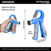 4 - Strauss Adjustable Hand Grip with Counter,  Blue 