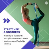 2 - Boldfit Yoga Belt,  Blue  8 Feet 