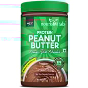 NourishVitals Protein Peanut Butter,  0.750 kg  Creamy Dark Chocolate 