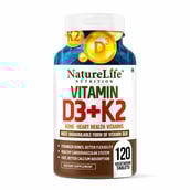 1 - NatureLife Nutrition Vitamin D3+K2,  120 tablet(s)  Unflavoured 