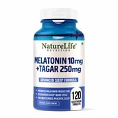 1 - NatureLife Nutrition Melatonin 10mg+Tagar 250mg,  Unflavoured  120 tablet(s) 
