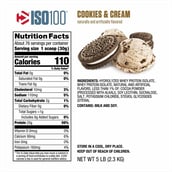 4 - Dymatize Iso-100 Protein, 5 lb Cookies & Cream