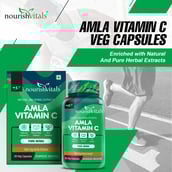 3 - NourishVitals Amla Vitamin C,  60 veggie capsule(s)  Unflavoured (Pack of 3) 