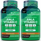 1 - NourishVitals Amla Vitamin C,  60 veggie capsule(s)  Unflavoured (Pack of 2) 