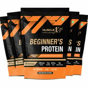 1 - MuscleXP Beginner's Protein with Digestive Enzymes, 2.2 lb Chocolate Fudge (Pack of 5)
