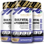 1 - MuscleXP Daily Vital + Probiotic One Daily,  60 tablet(s)  Unflavoured (Pack of 3) 