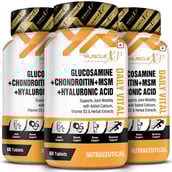 1 - MuscleXP Glucosamine + Chondroitin + MSM + Hyaluronic Acid - Pack of 3,  60 tablet(s) 