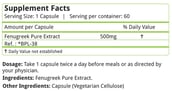 Natures Velvet Fenugreek Pure Extract (500 mg),  60 capsules 