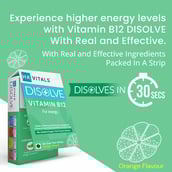 3 - HealthKart HK Vitals DISOLVE Vitamin B12, 30 Strip(s) Natural Orange
