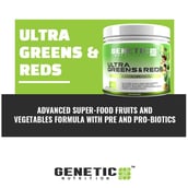 4 - Genetic Nutrition Ultra Greens & Reds,  Strawberry & Lime  500 g 