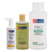 Dr Batra's Hair Vitalizing Serum, Pro+ Intense Volume Shampoo - 500 ml & Hair Oil - 200 ml Combo,  3 Piece(s)/Pack  Hair Care 