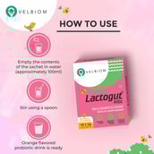 6 - Velbiom Lactogut Kidz, 10 sachets/pack Orange