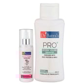 Dr Batra's Hair Fall Control Serum -125 ml & Pro+ Intense Volume Shampoo - 500 ml Combo, 2 Piece(s)/Pack Hair Care
