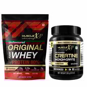 MuscleXP Original Raw Whey Protein with Digestive Enzymes,  3 Piece(s)/Pack  Unflavoured + Micronized Creatine Unflavoured Combo 