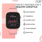3 - AQFiT W11 Smartwatch,  Rose Gold  Free Size 