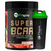 1 - Fitspire Super Gold BCAA,  0.55 lb  25 Servings  Watermelon with Protein Shaker 