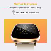 2 - Noise ColorFit Qube Oxy Smartwatch,  Beige Gold  Free Size 