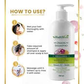 4 - Health Veda Organics Onion Shampoo,  300 ml  Reduces Hairfall 