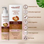 6 - Health Veda Organics Moroccan Argan Hair Oil,  100 ml  for Long and Strong Hair 