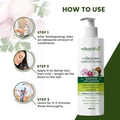 4 - Health Veda Organics Onion Conditioner,  200 ml  for All Hair Type 