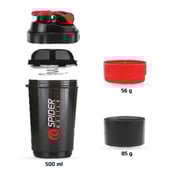 4 - beatXP Spider Protein Shaker,  Typhoon Black  650 ml 