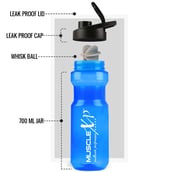 2 - MuscleXP Sports Water Bottle,  Aqua Blue  700 ml 
