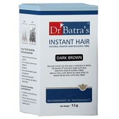 Dr Batra's Instant Hair Natural keratin Hair Building Fibre,  12 g  Dark Brown (Pack of 2) 