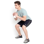 6 - John Ally Dry-Fit Gym Workout Shorts with Zipper Pockets,  Medium  Midnight Blue 