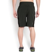 4 - John Ally Dry-Fit Gym Workout Shorts with Zipper Pockets,  Large  Dark Olive Green 