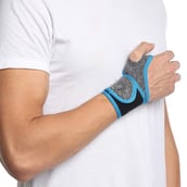 3 - Nivia Orthopedic Wrist Support with Thumb Adjustable (MB-01),  Grey-Black  Free Size 